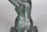PEDROSA,  - Escultura de bronze patinado, base de mármore, assinada.
