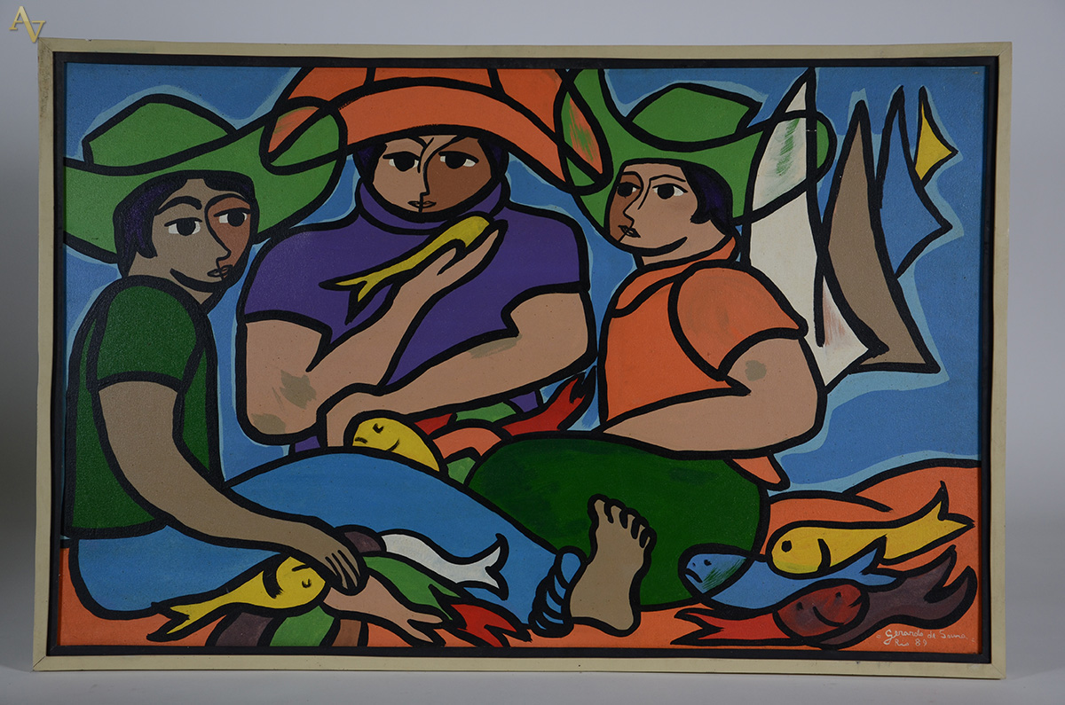 GERARDO DE SOUZA (1950) - "Pescadores" - ost - 70 x 110... - foto 1 de 4