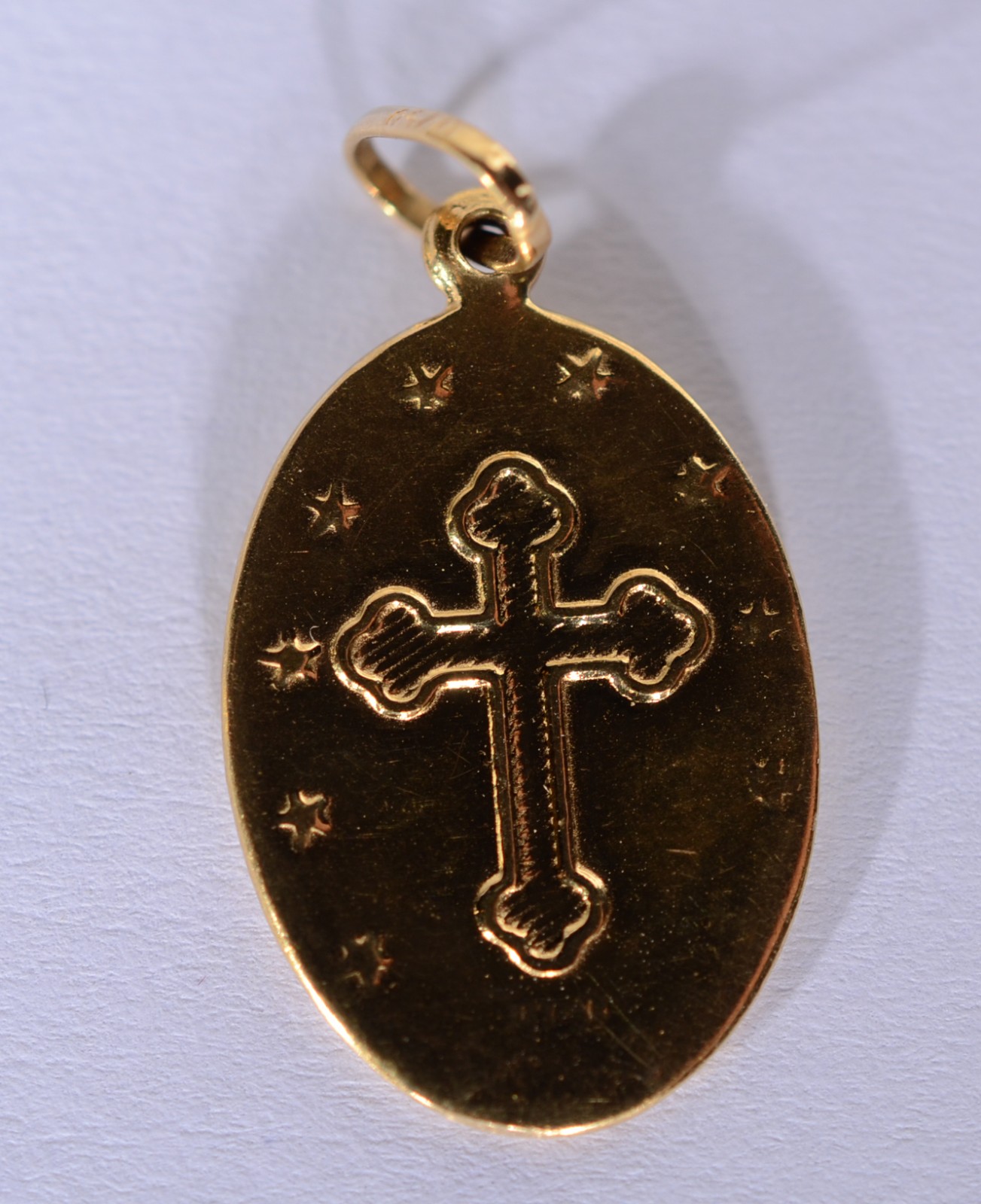 Pendente São Judas Tadeu de ouro 18 k., contraste 750 mls. (Por... - foto 3 de 3