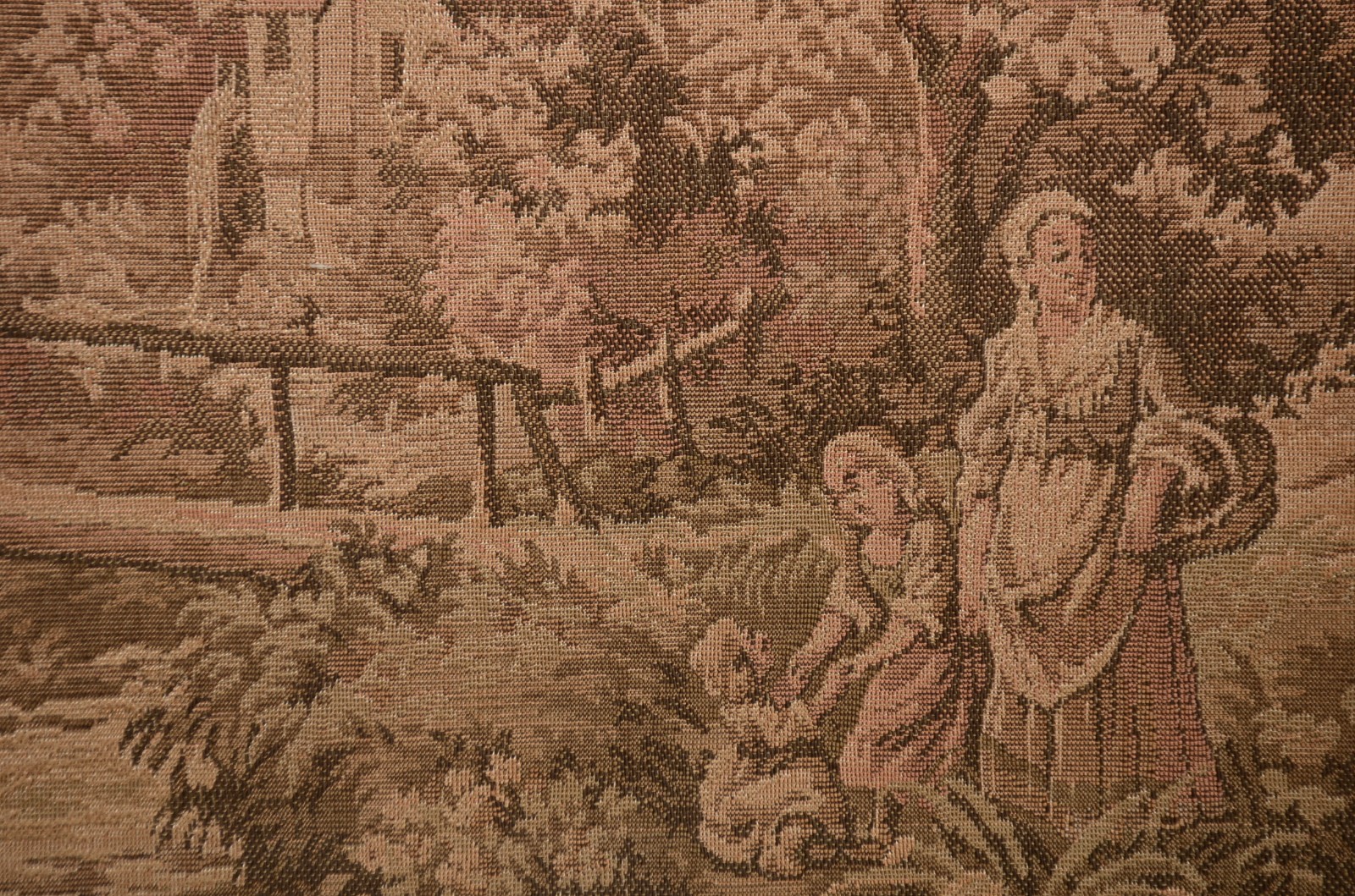 Par de gobelins com cenas lacustres, com molduras. - foto 4 de 6