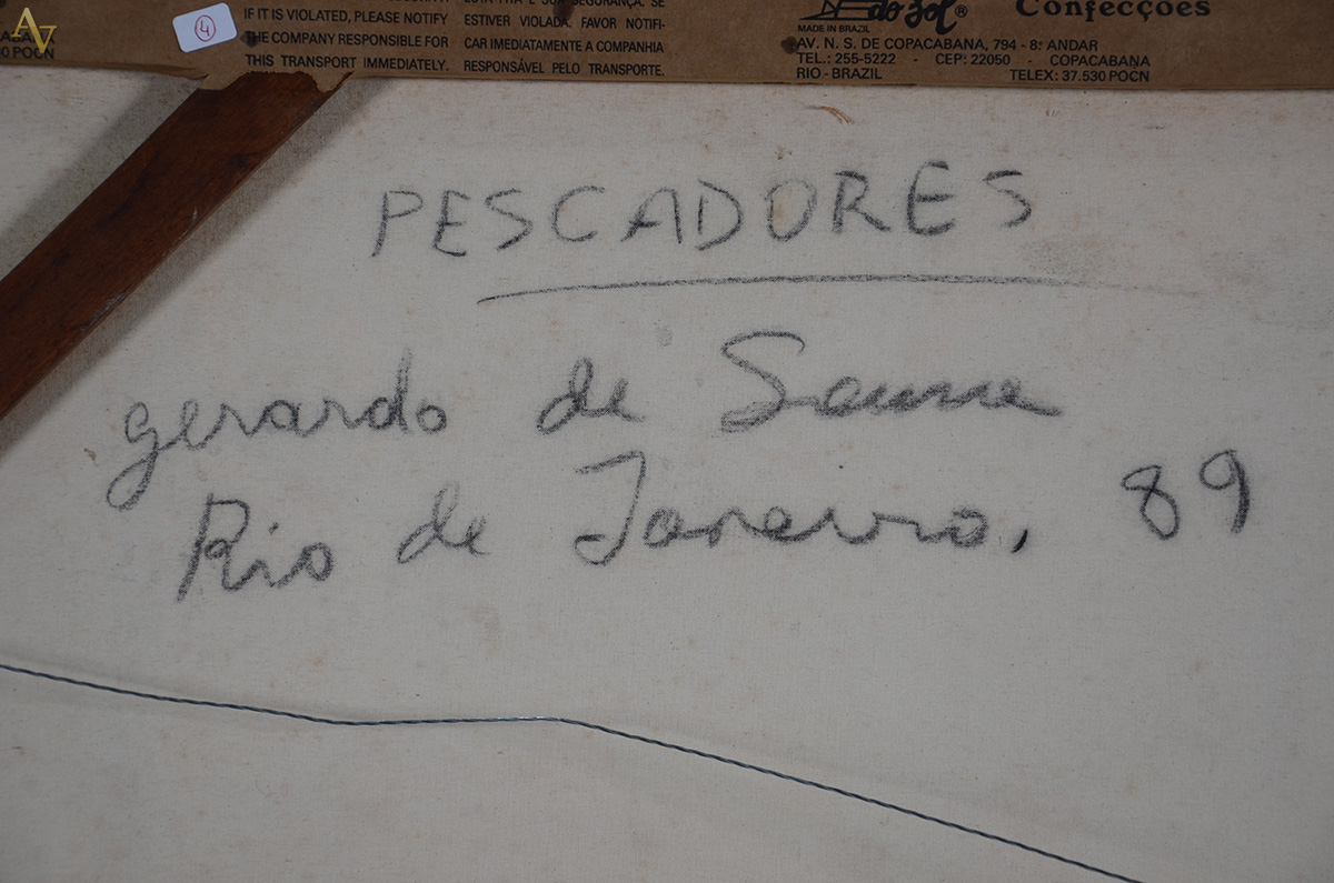 GERARDO DE SOUZA (1950) - "Pescadores" - ost - 70 x 110... - foto 4 de 4