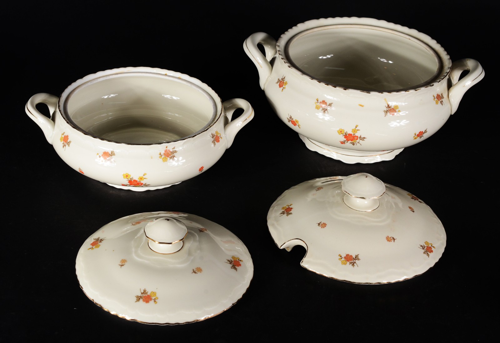 Serviço de jantar de porcelana tcheca Thun, composto de: 12 pratos... - foto 3 de 10