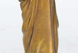 Dominique Alonzo (1910-1930), Sagrado Coração d... - Imagem de bronze com rosto e mãos em marfim, base de mármore,  Assinado. Fundição ETLING, Paris.