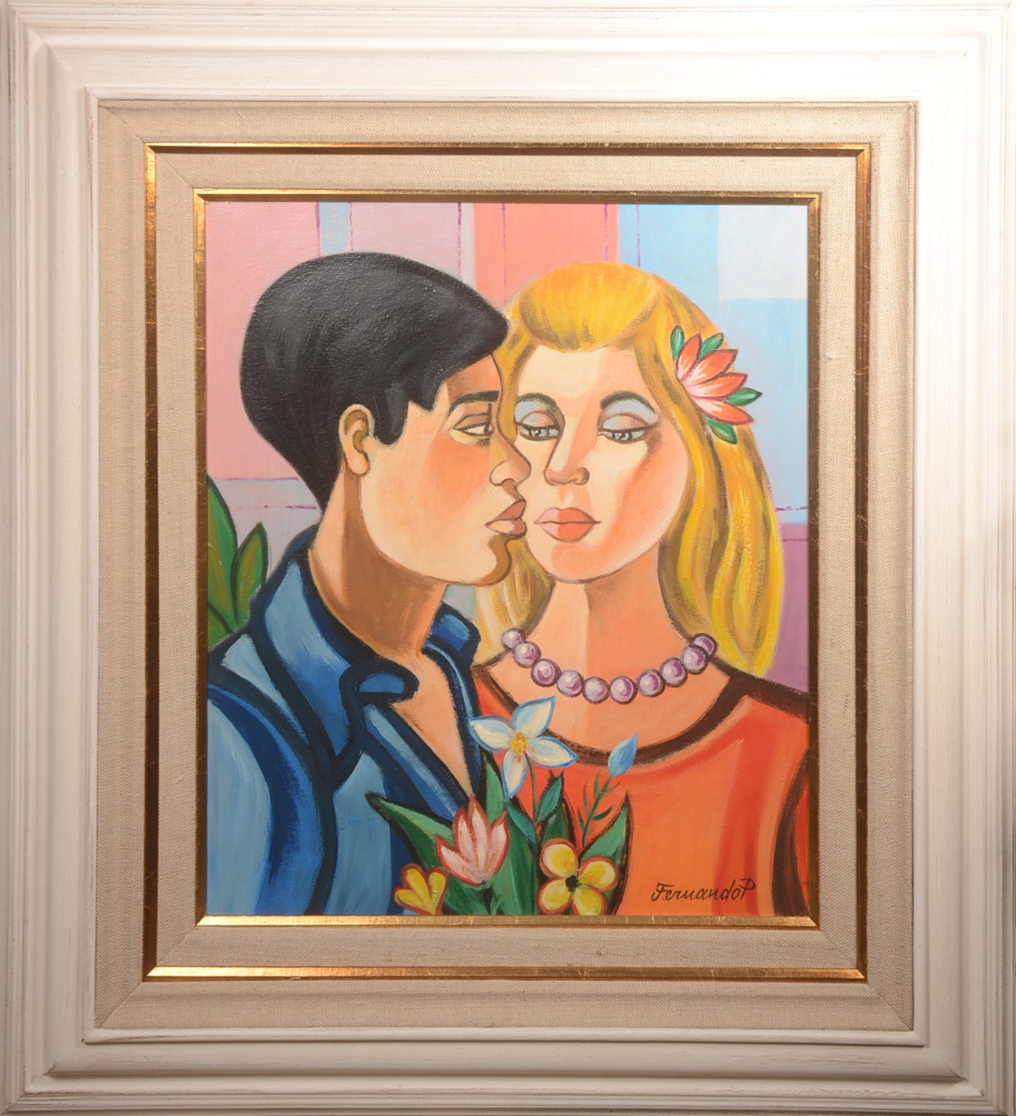 Fernando P. (1917-2005), Casal com Flores - foto 2 de 5