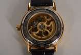 ROTARY,  - Relógio de pulso suíço, automático, mostrador com vidro mineral, pulseira de couro. Funcionando.