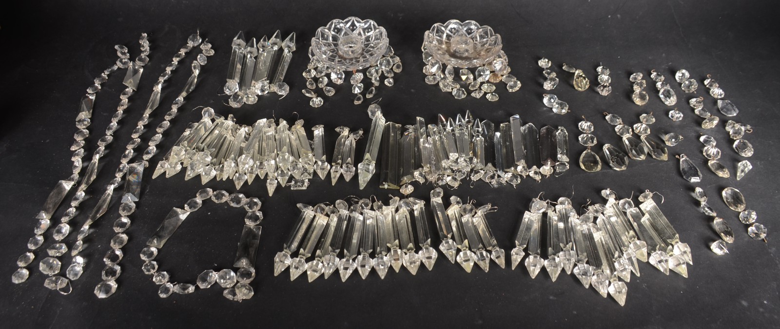 Diversas peças de cristal para lustre. - foto 1 de 11