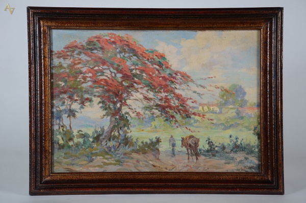 CADMO FAUSTO (1901 - 1983) - Paisagem - ost - 38 x 55 - foto 1 de 3