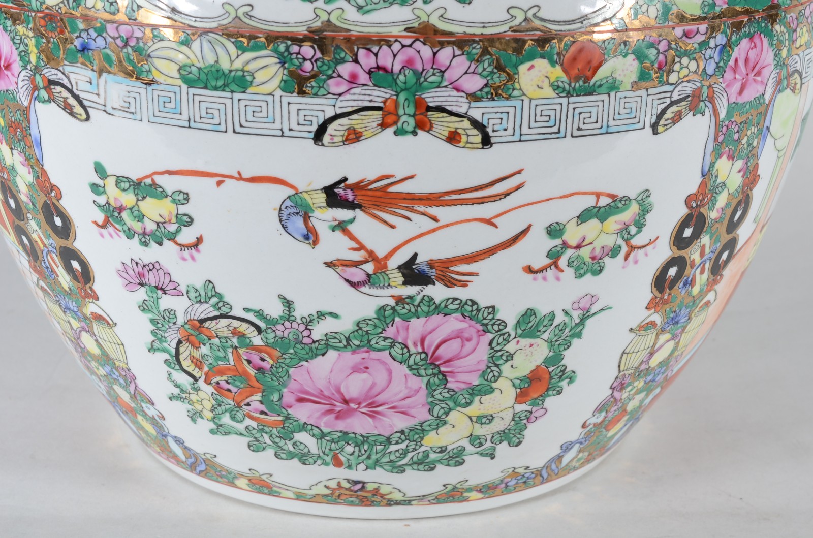 Cachepot/aquário de porcelana oriental com peanha. - foto 4 de 9