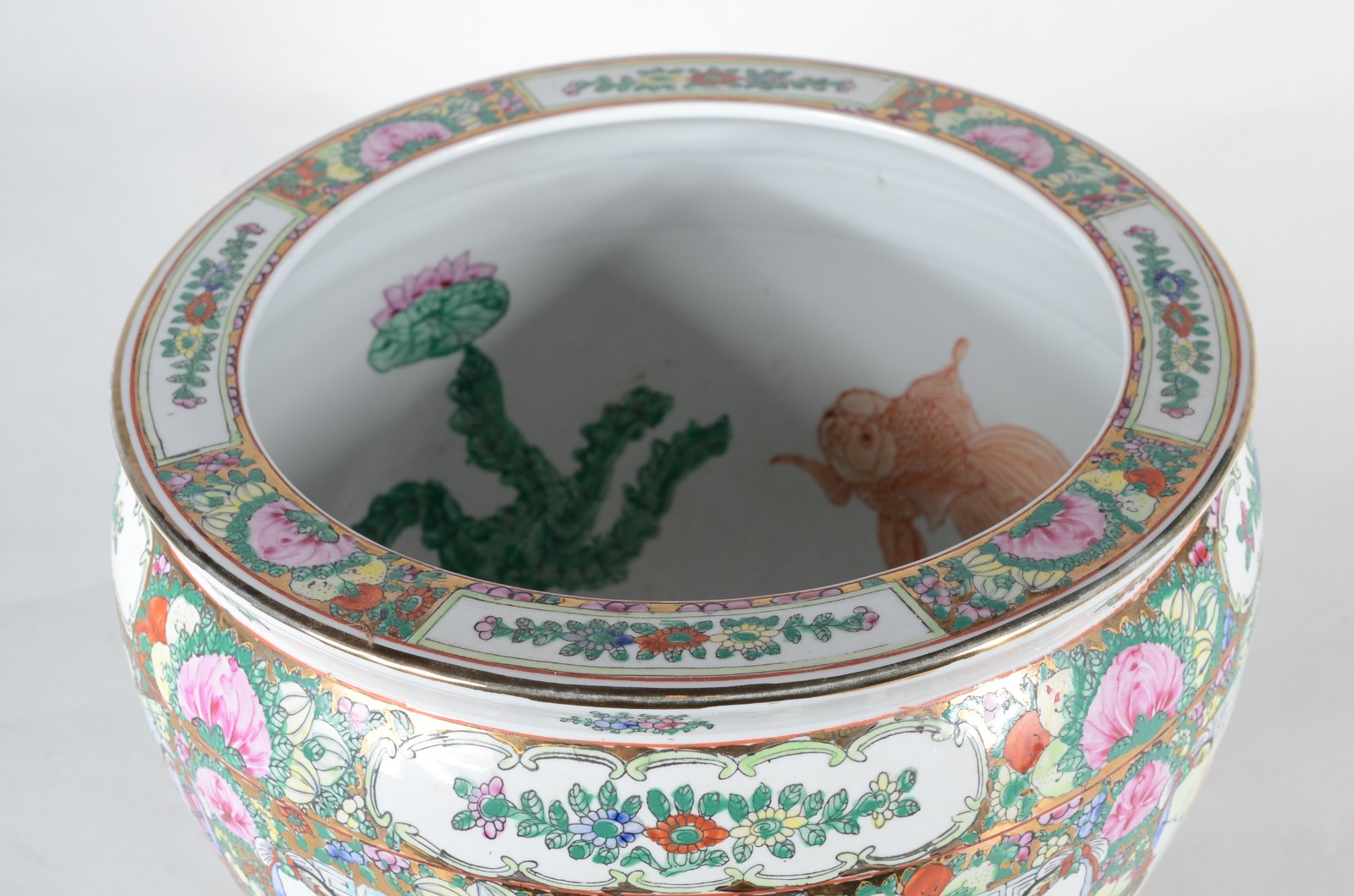 Cachepot/aquário de porcelana oriental com peanha. - foto 5 de 9