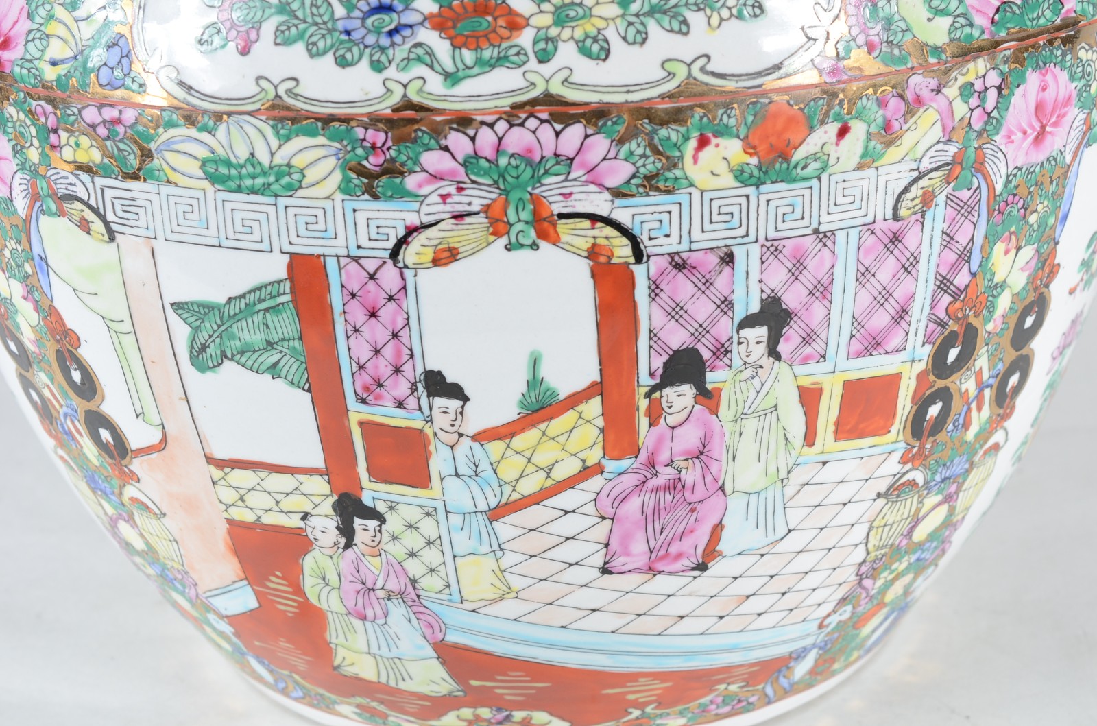 Cachepot/aquário de porcelana oriental com peanha. - foto 6 de 9