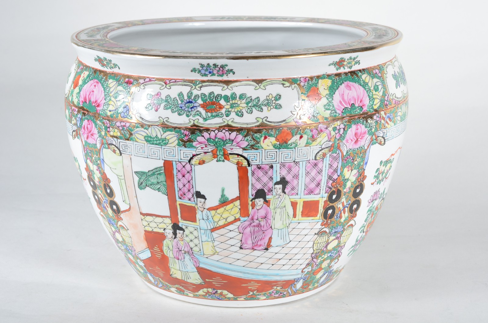 Cachepot/aquário de porcelana oriental com peanha. - foto 7 de 9