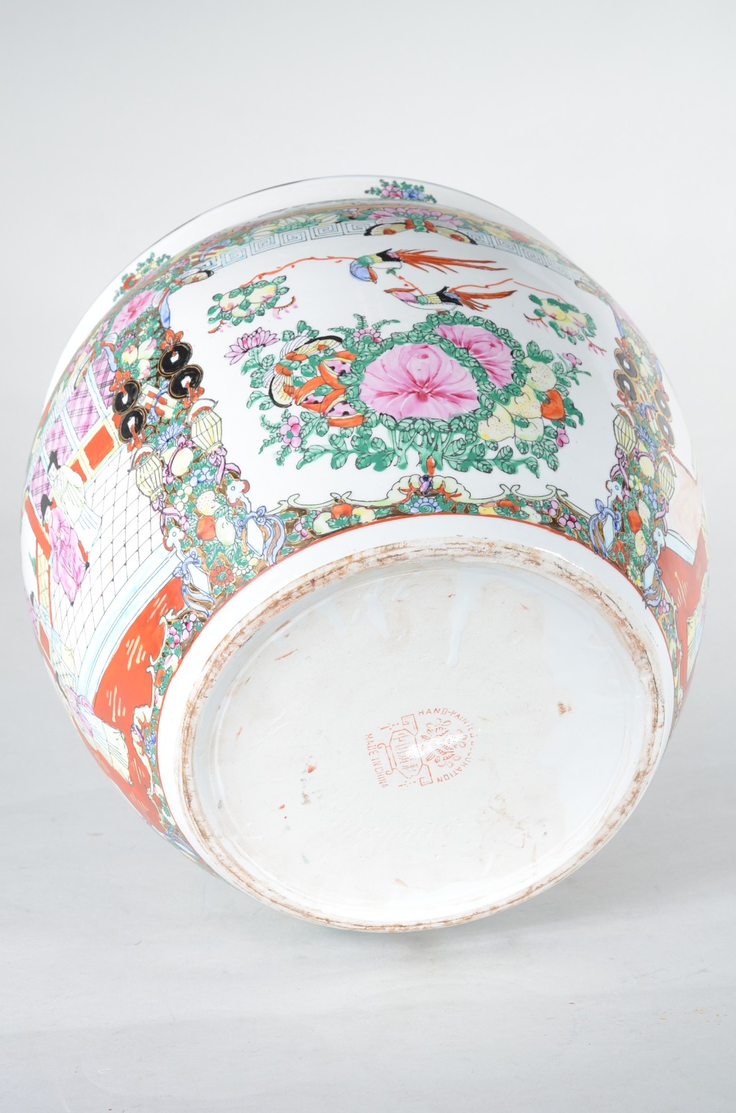 Cachepot/aquário de porcelana oriental com peanha. - foto 8 de 9