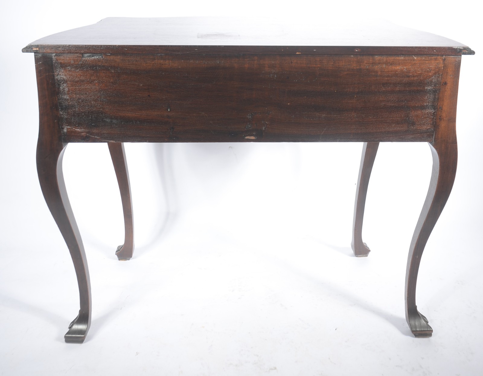 Mesa de encostar de madeira nobre, estilo Dom José, uma gaveta, saia... - foto 6 de 6