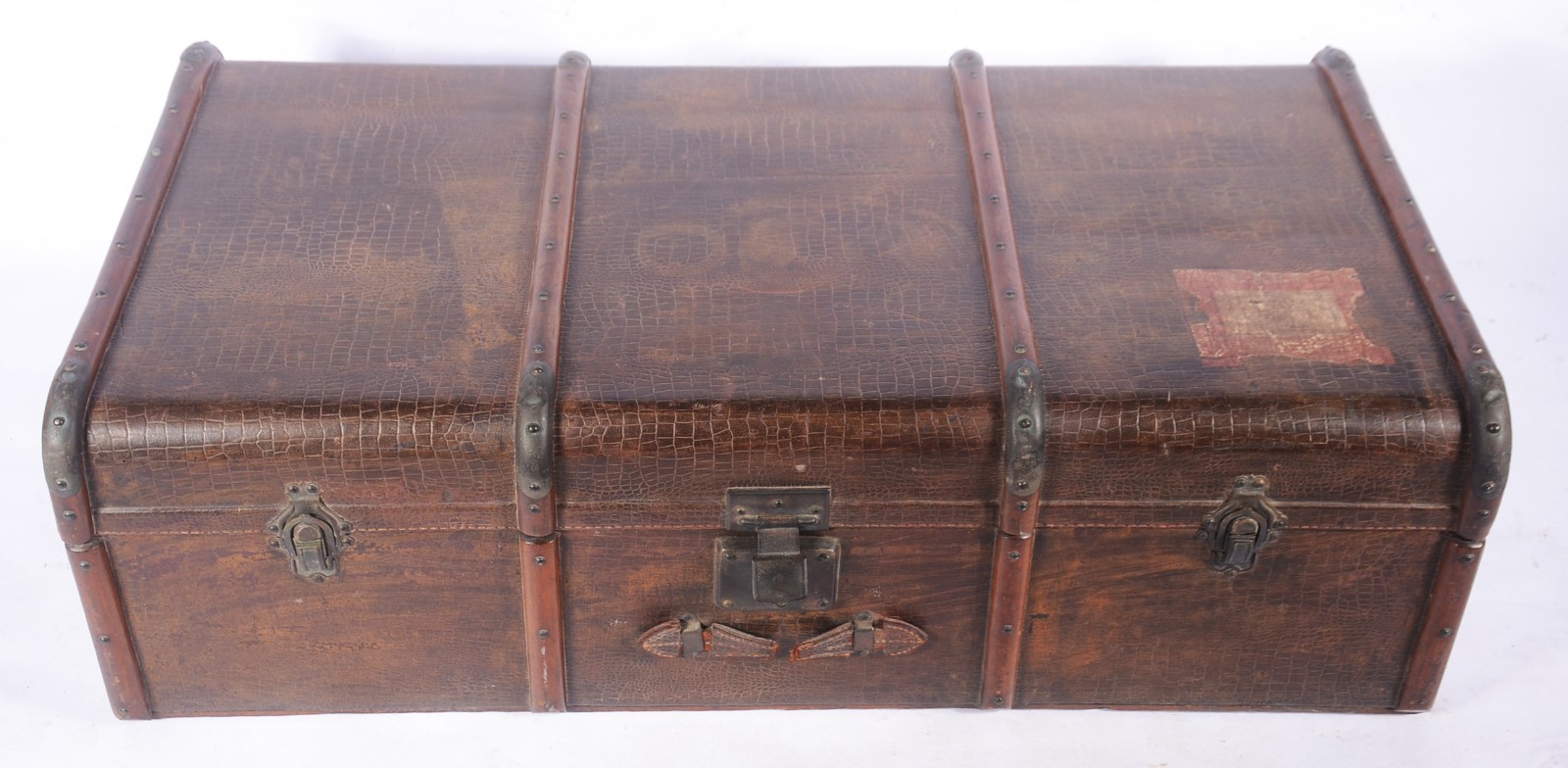 Três antigas malas de couro de viagem. - foto 9 de 9