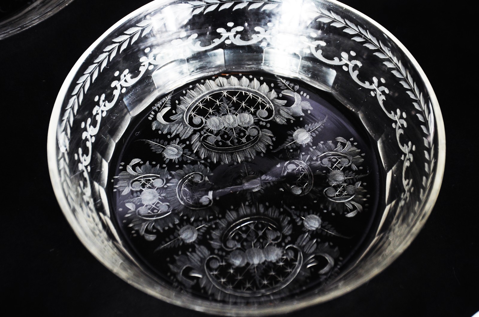 Conjunto com 9 lavandas com presentoir de cristal europeu lavrado. - foto 3 de 6