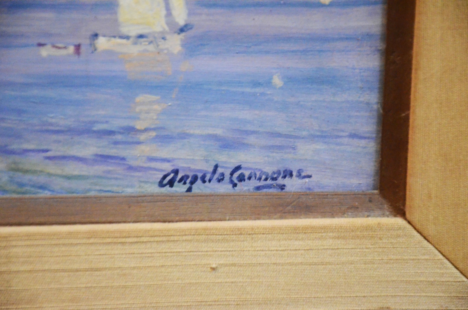 Angelo Cannone (1899-1992), Marinha com Barcos - foto 3 de 4