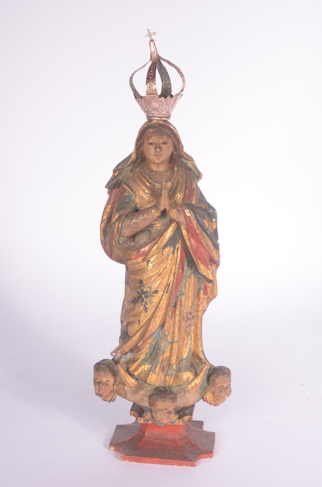 Nossa Senhora da Conceição - Antiga Imagem de madeira policromada e... - foto 1 de 11
