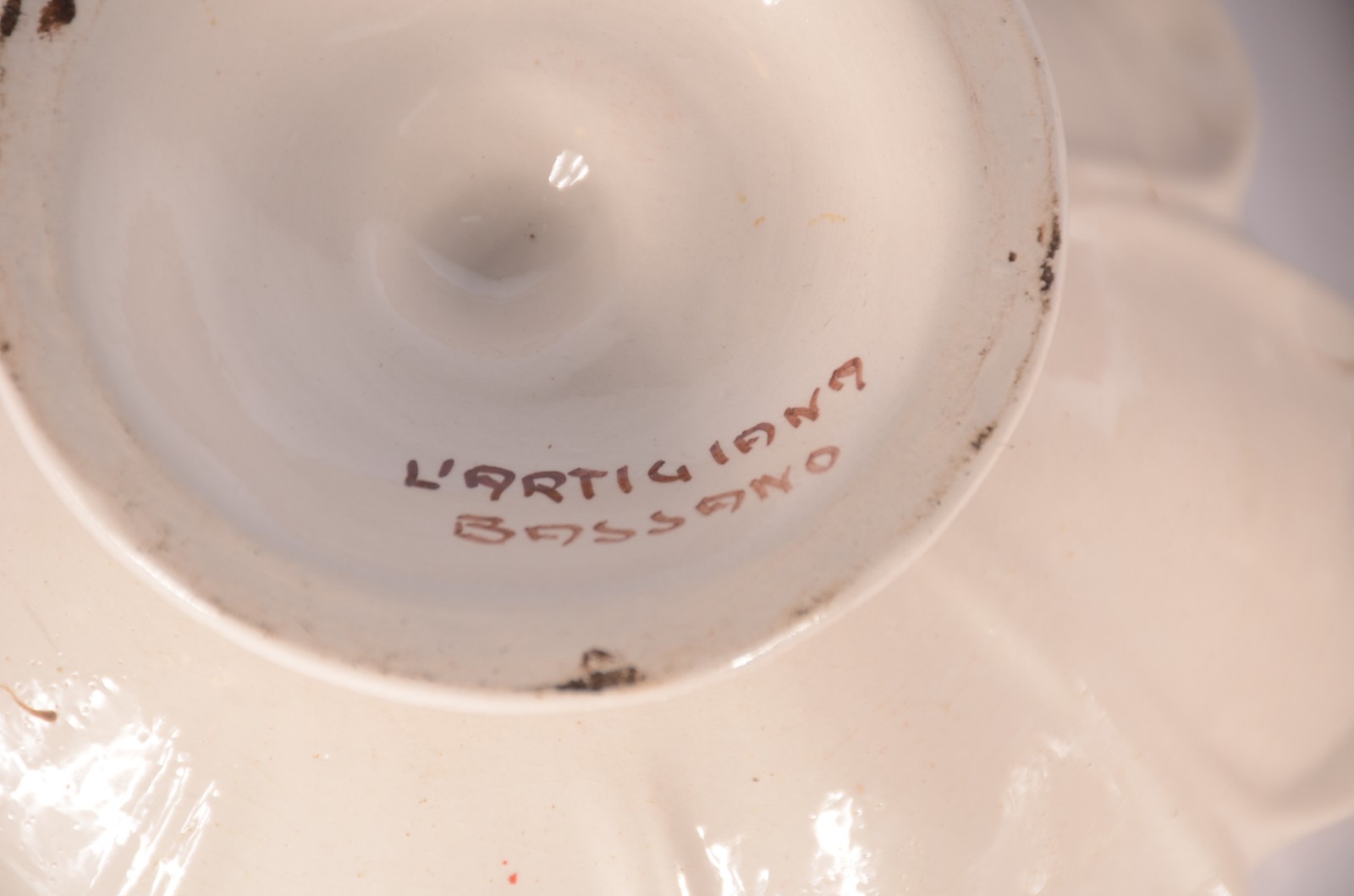 Par de potiches de cerâmica italiana L'artigiana Bassano, tampas com... - foto 6 de 7