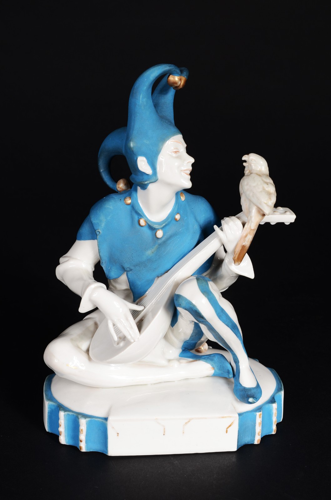 Estatueta de porcelana alemã Katzhütte Thuingia representando Pierrot... - foto 1 de 7