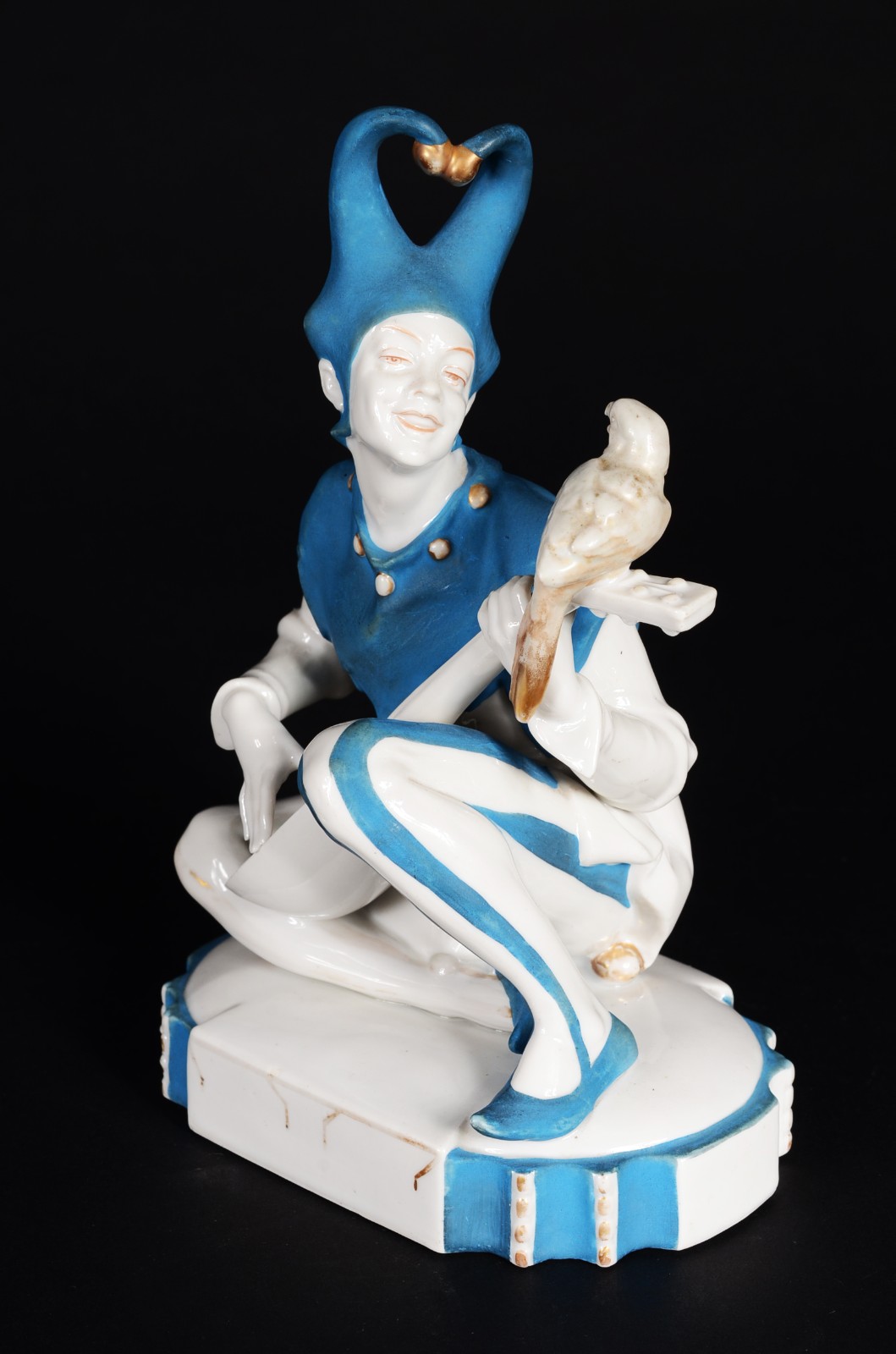 Estatueta de porcelana alemã Katzhütte Thuingia representando Pierrot... - foto 2 de 7