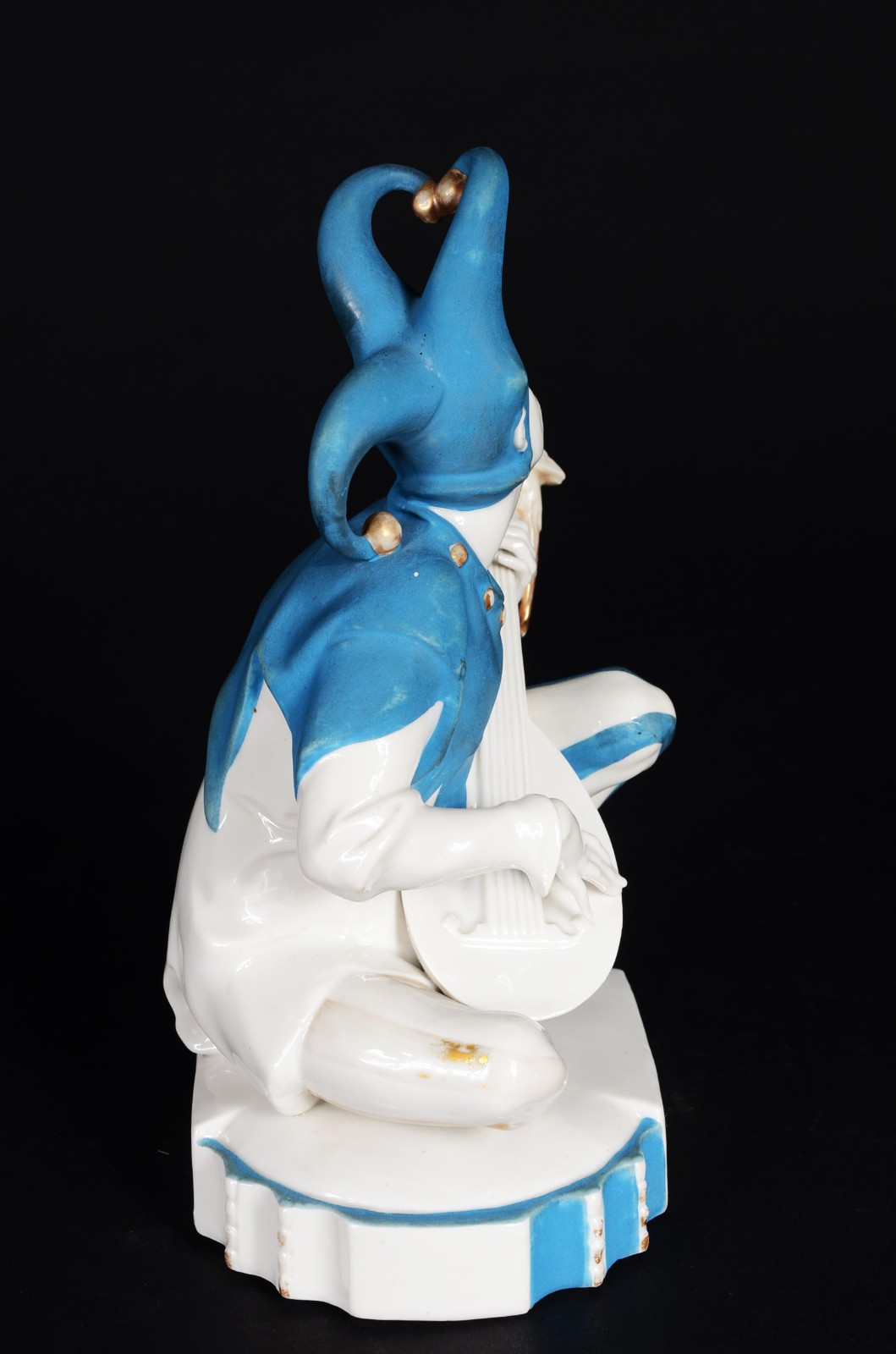 Estatueta de porcelana alemã Katzhütte Thuingia representando Pierrot... - foto 5 de 7