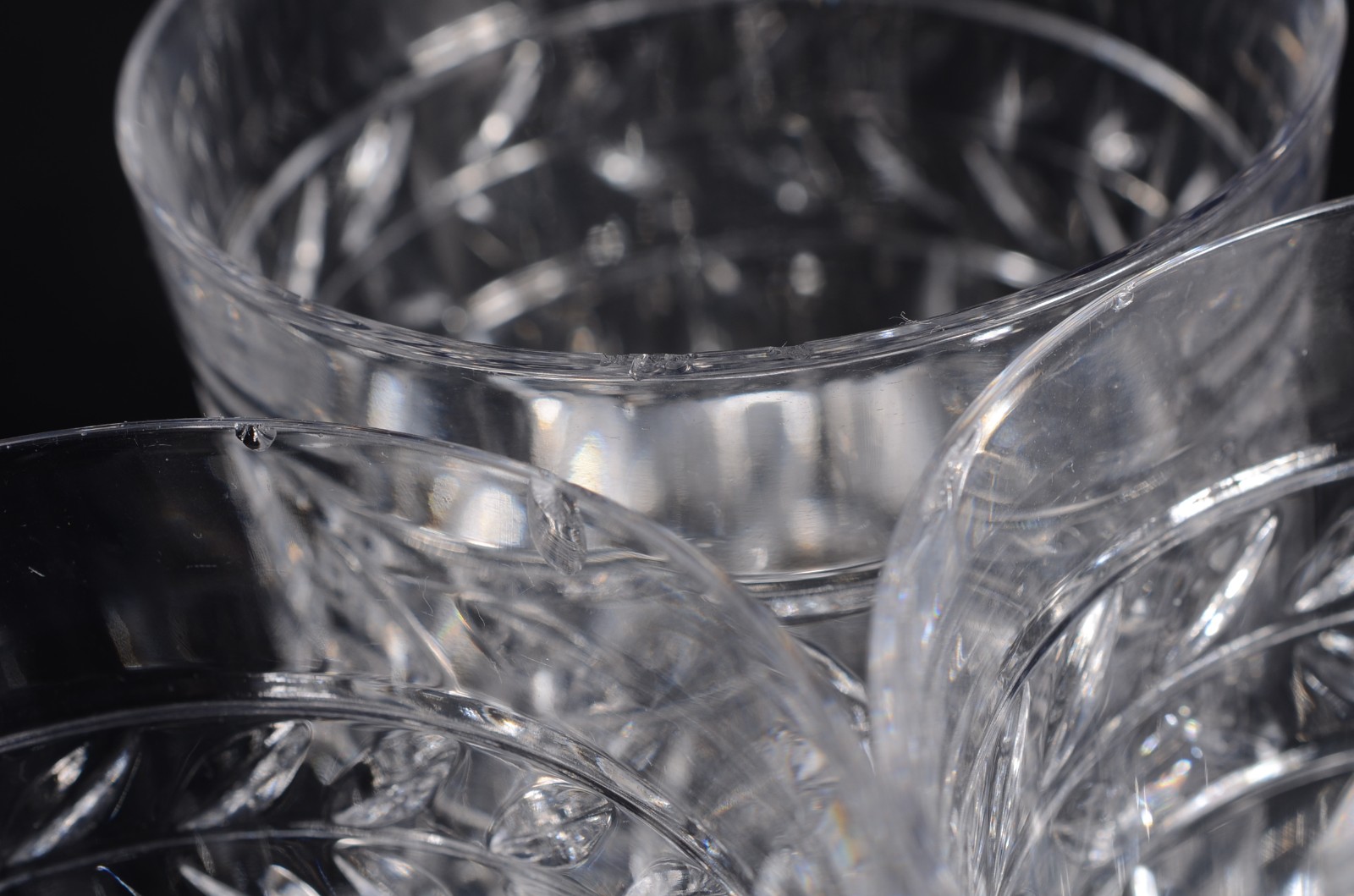 Nove copos de cristal europeu lapidado para Whisky (dois com bicados). - foto 7 de 7