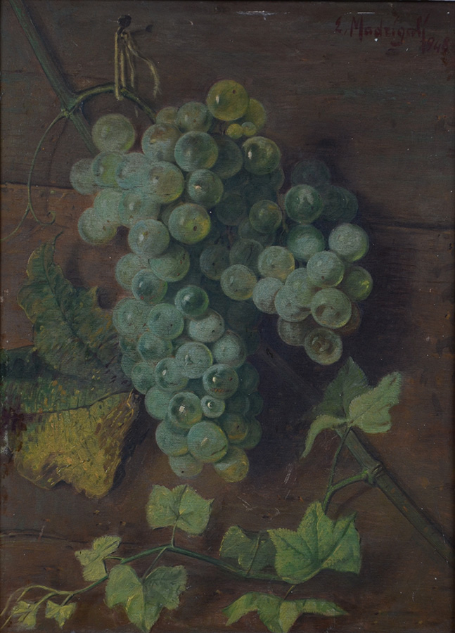E. MADRIGALI - Uvas - osm - 34 x 24,5 - datado 1948 - foto 2 de 5