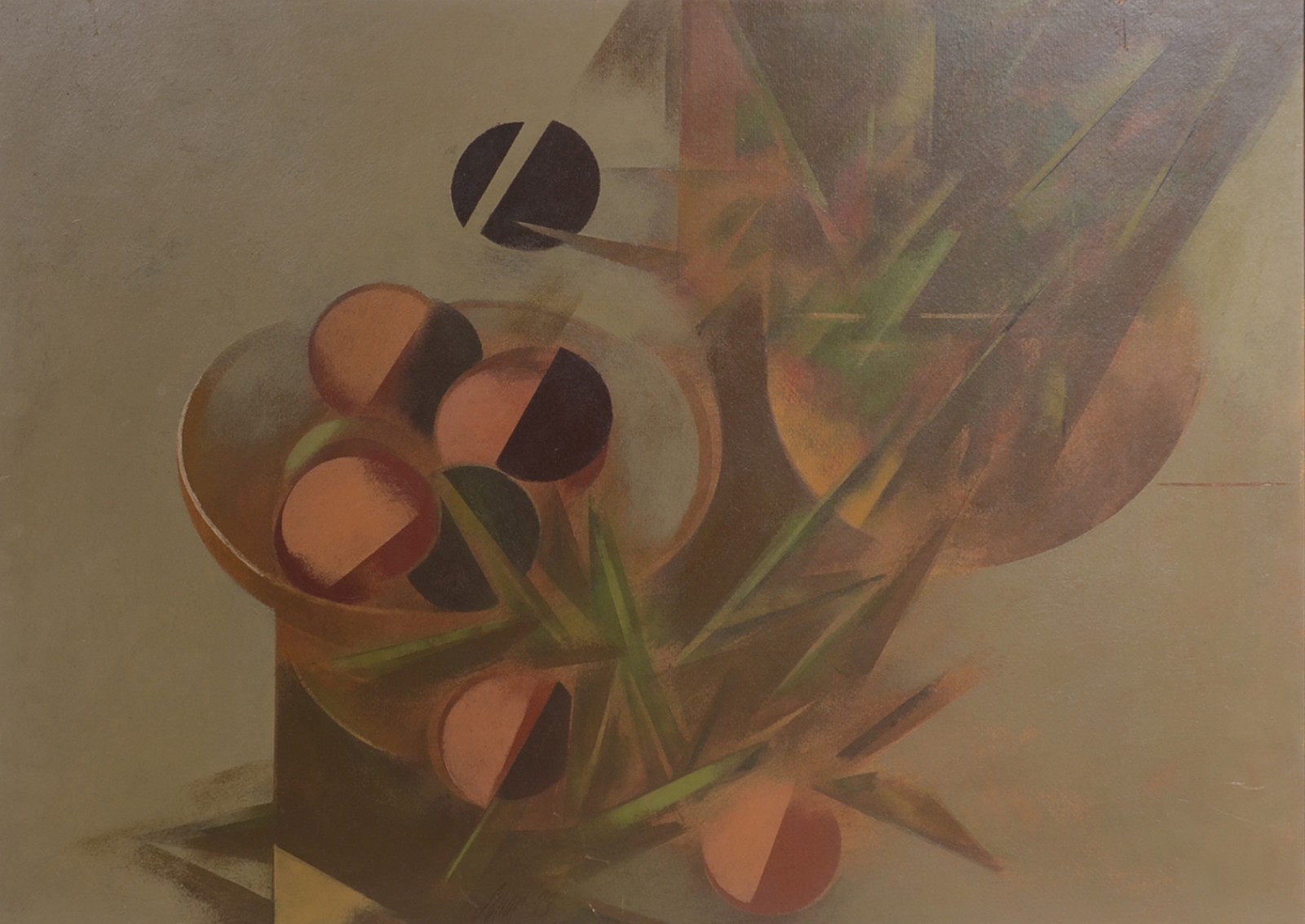 Carlos Scliar (1920-2001), Frutas na Fruteira e Folhagem - foto 1 de 5