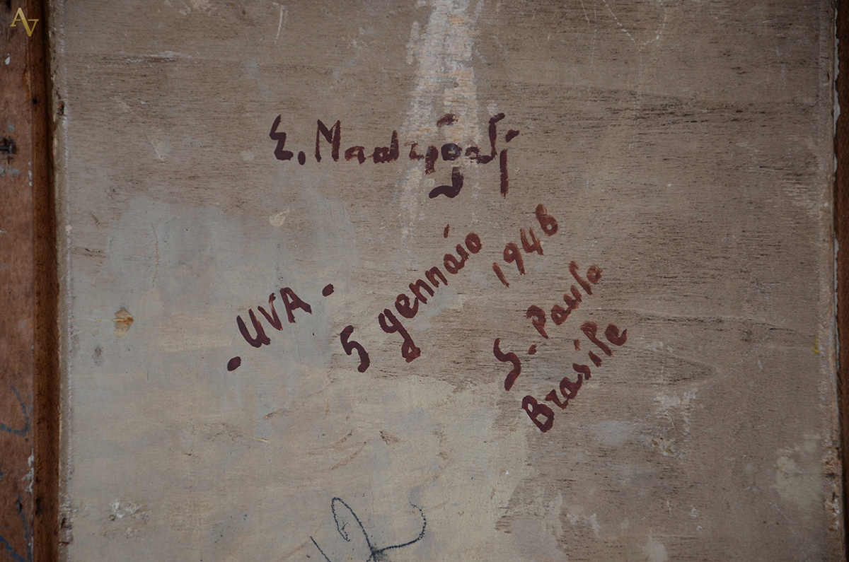 E. MADRIGALI - Uvas - osm - 34 x 24,5 - datado 1948 - foto 5 de 5