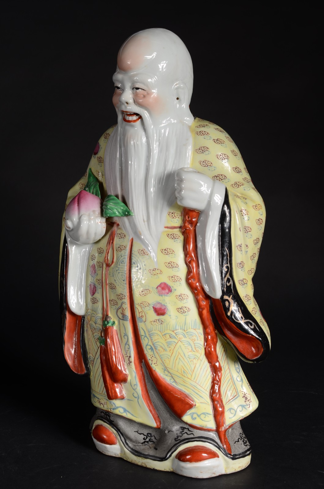 Escultura de porcelana oriental policromada representando Buda. - foto 3 de 9
