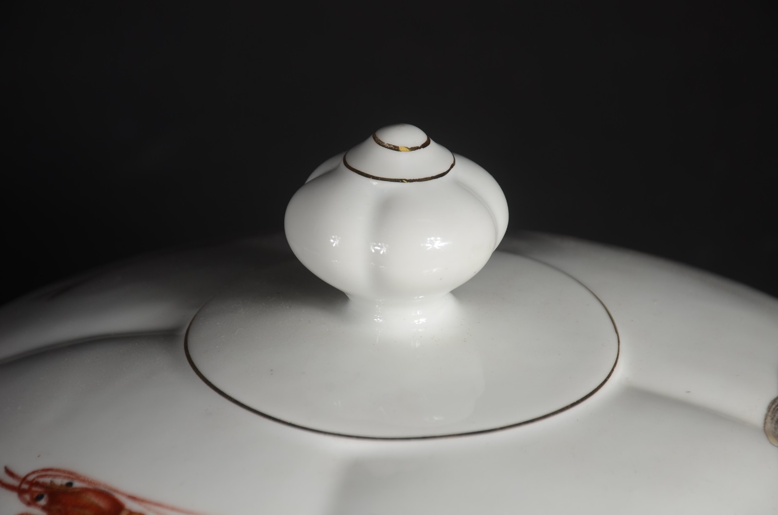 Serviço para peixe de porcelana Real, decorados com figuras em... - foto 6 de 10