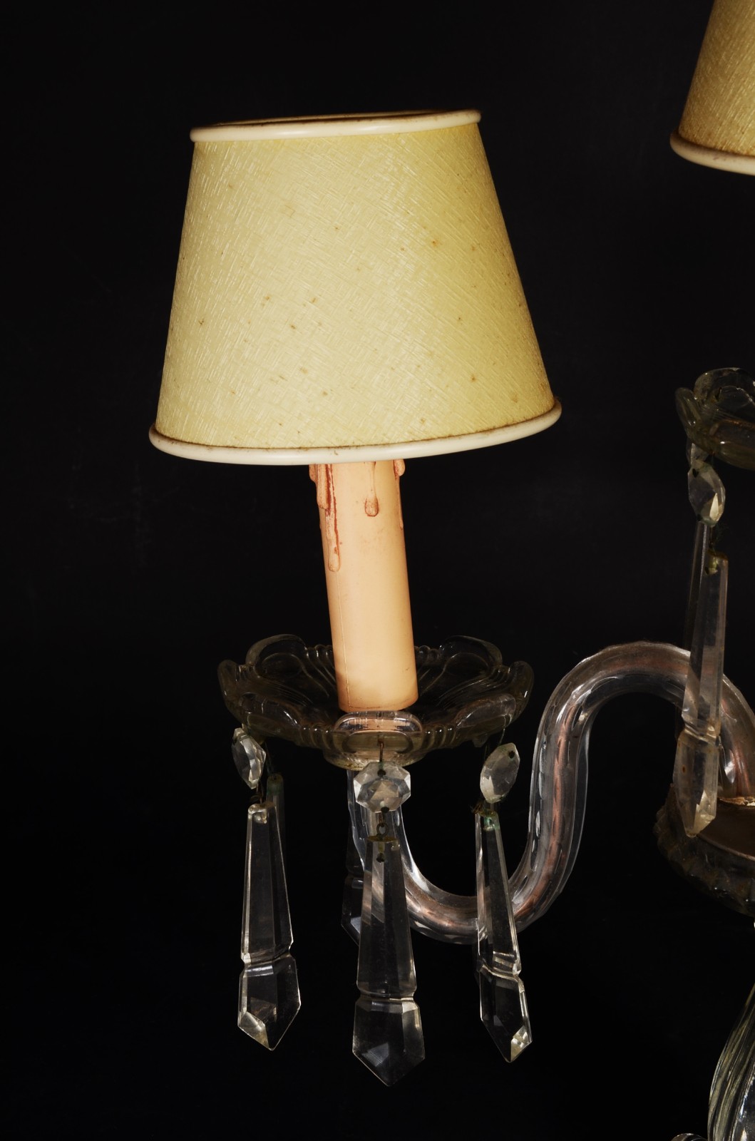 Abatjour de cristal na forma de candelabro para 3 luzes, pingentes... - foto 3 de 4
