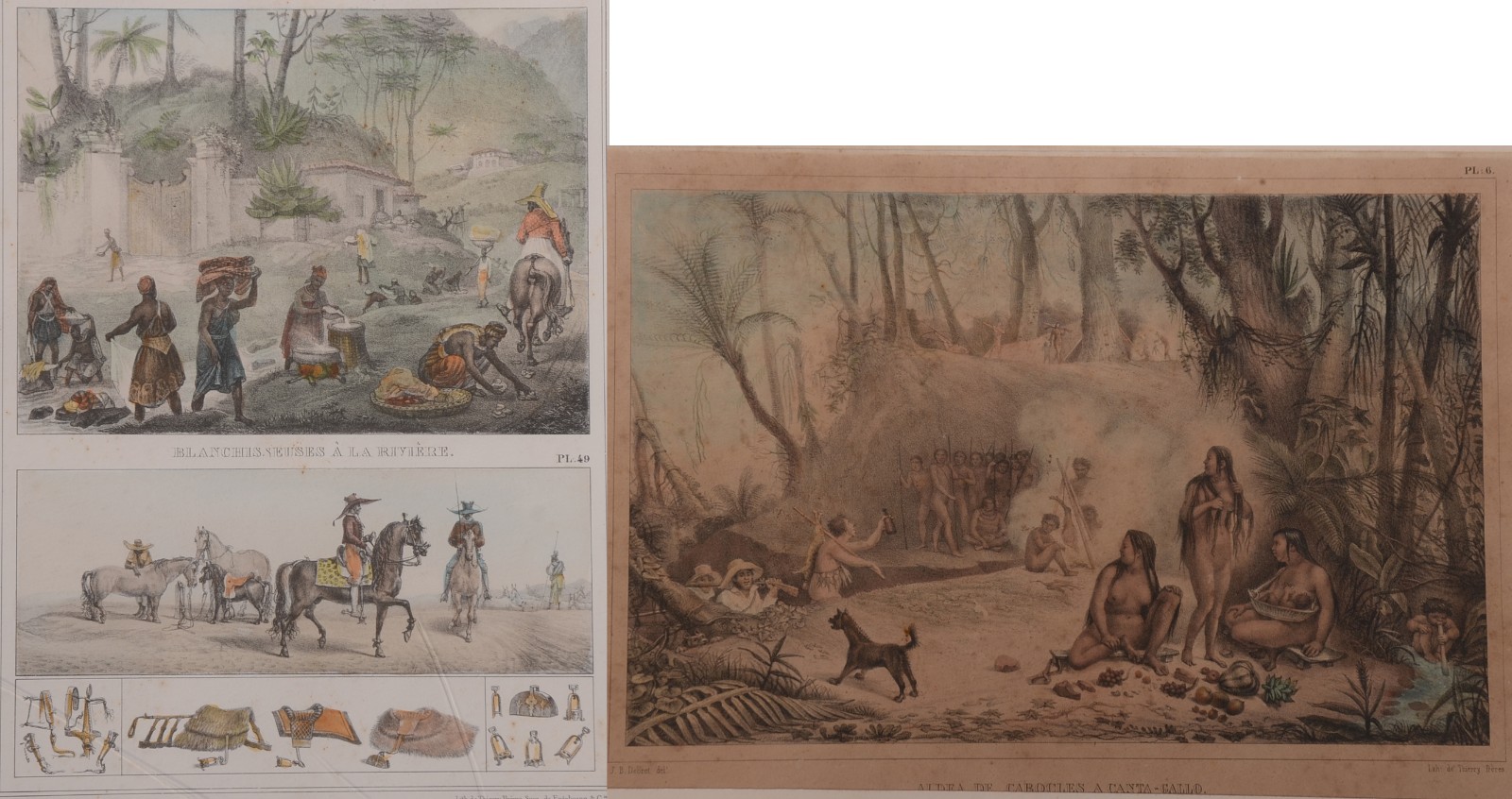 Duas litografias de Debret - Thierry Frères. - foto 1 de 10