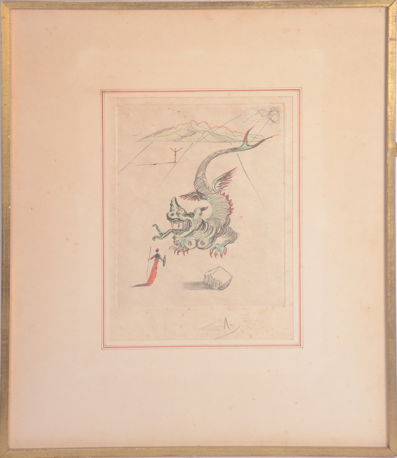Salvador Dalí (1904-1989), O Dragão verde - foto 2 de 5