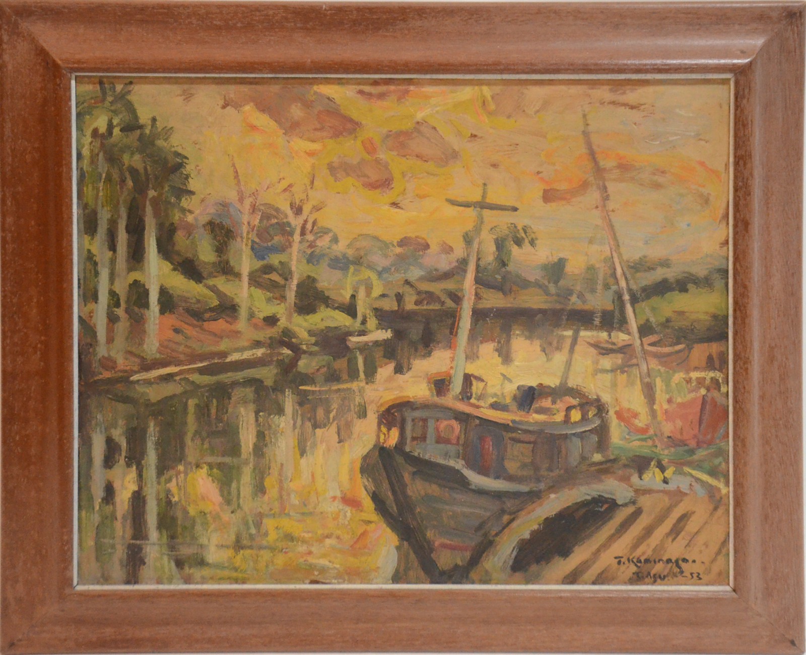 Tadashi Kaminagai (1899-1982), Marinha com barco - foto 2 de 4