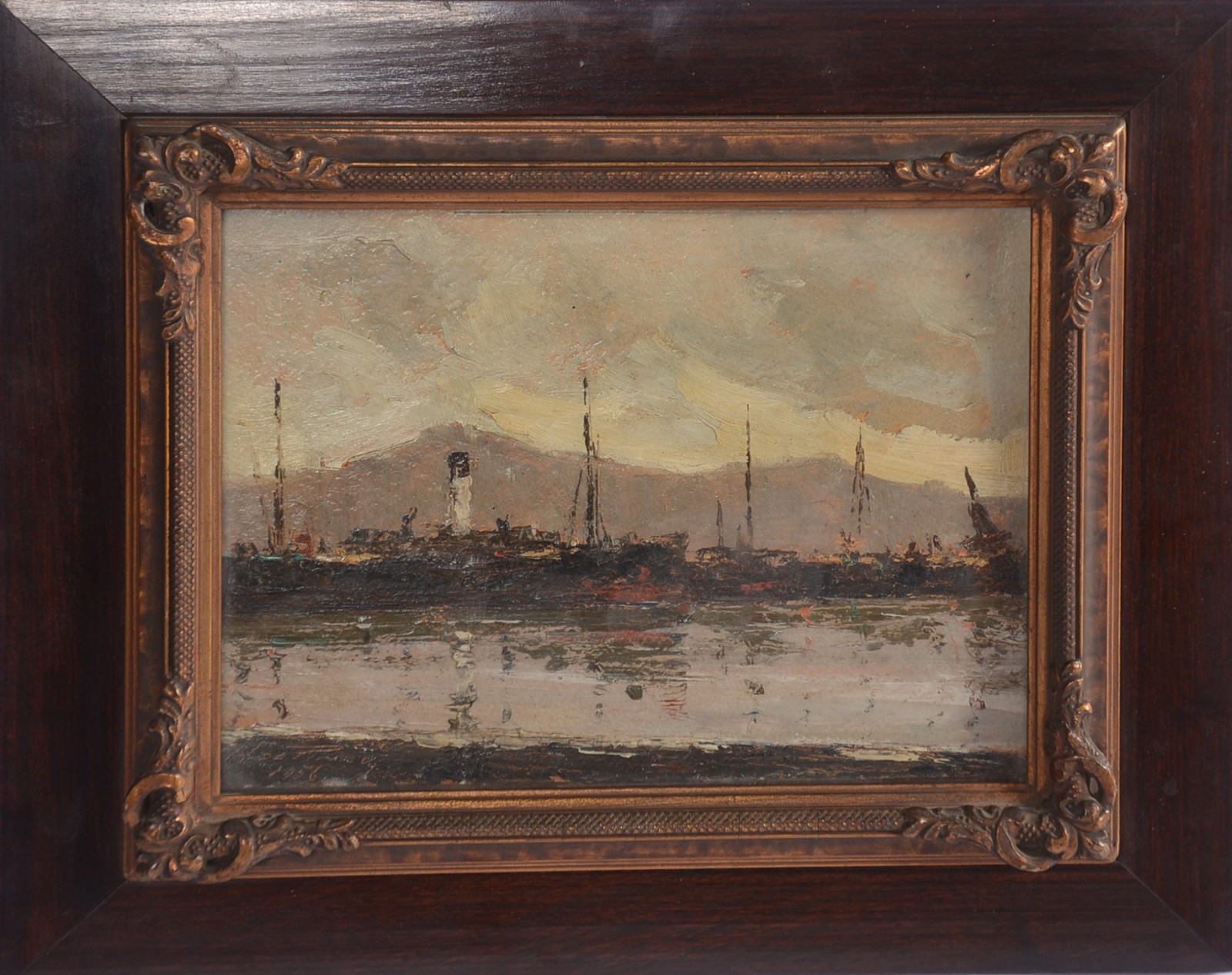Heitor de Pinho (1897-1968), Marinha com barcos - foto 2 de 4