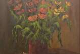 Alberto Mattera (1925), Vaso de Flores - Óleo sobre eucatex.