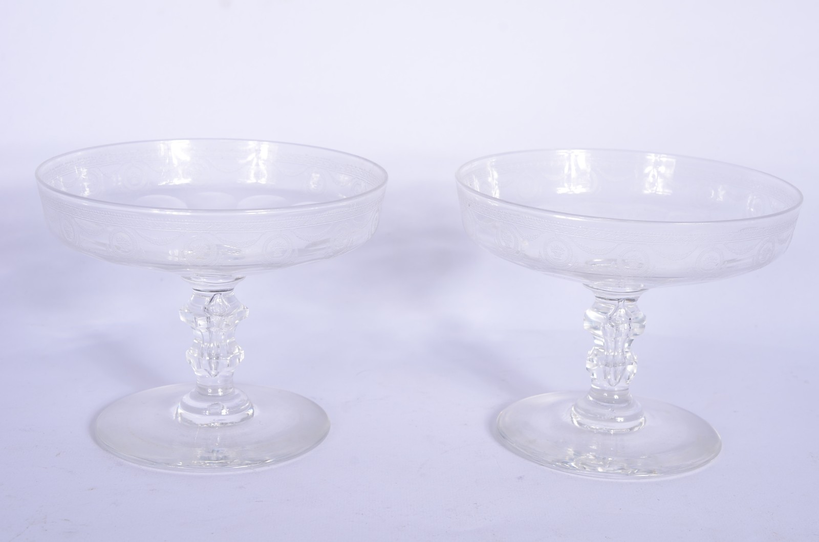 Quatro fruteiras de cristal europeu, diversos modelos. - foto 2 de 10