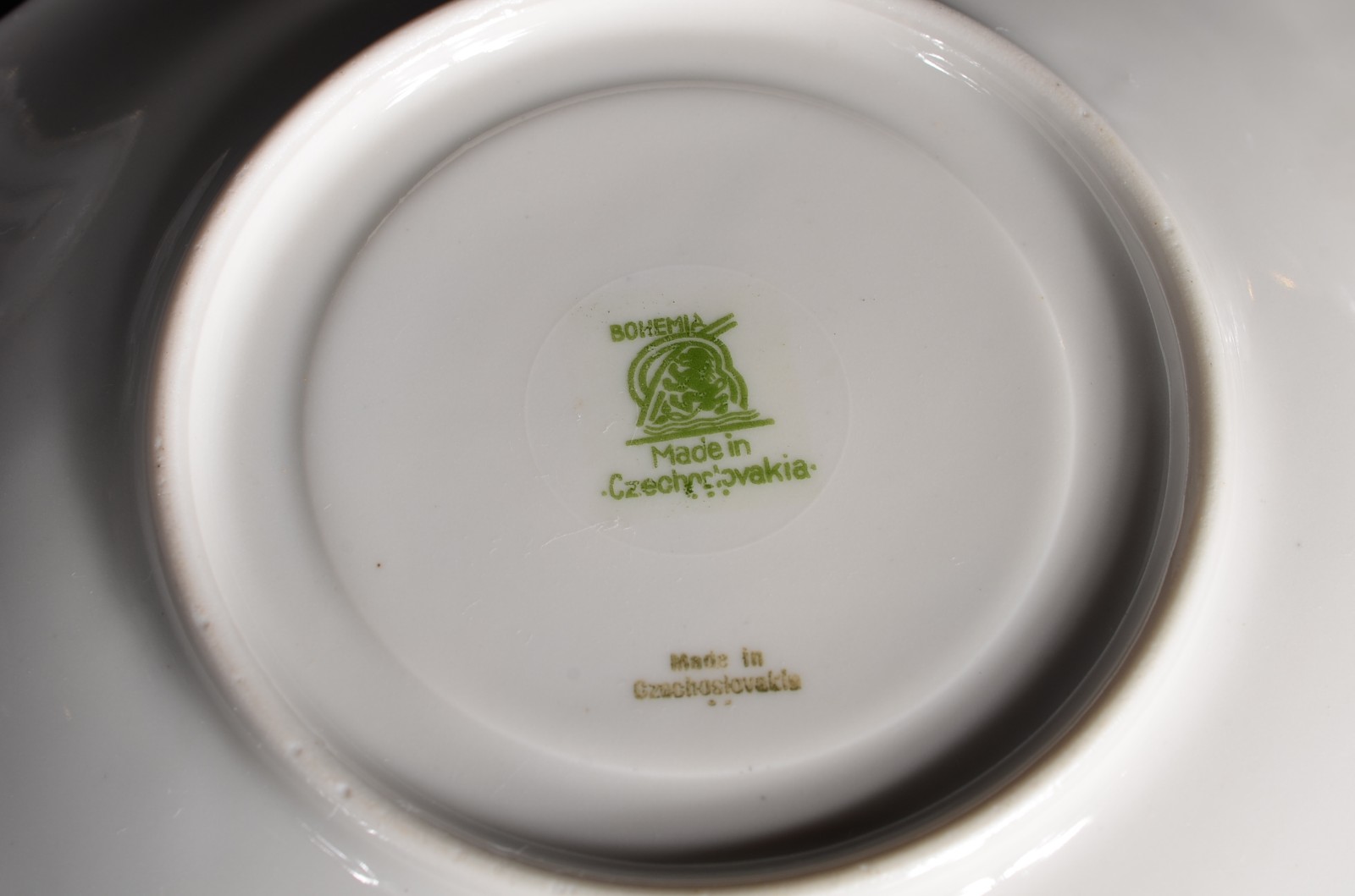 Serviço de chá e café de porcelana tcheca - Bohemia, branca com... - foto 9 de 9