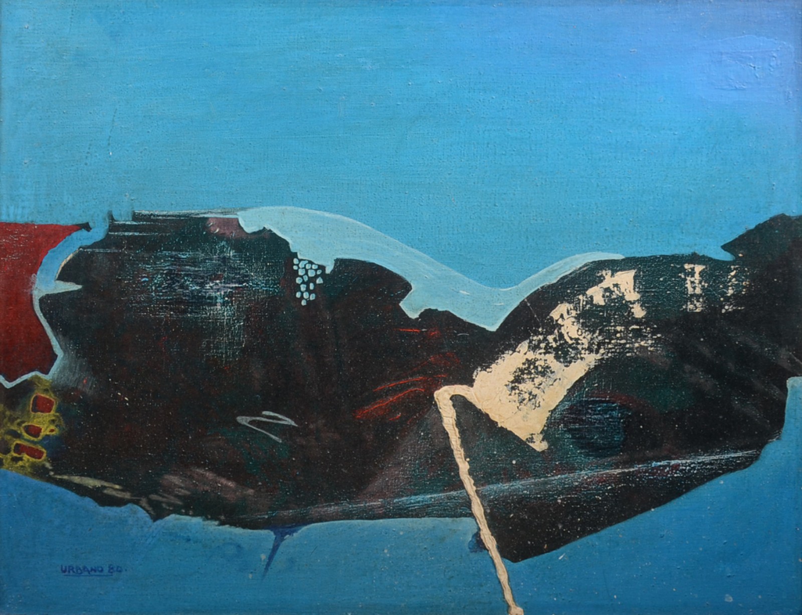 Óleo sobre tela - datado 80. - foto 1 de 4