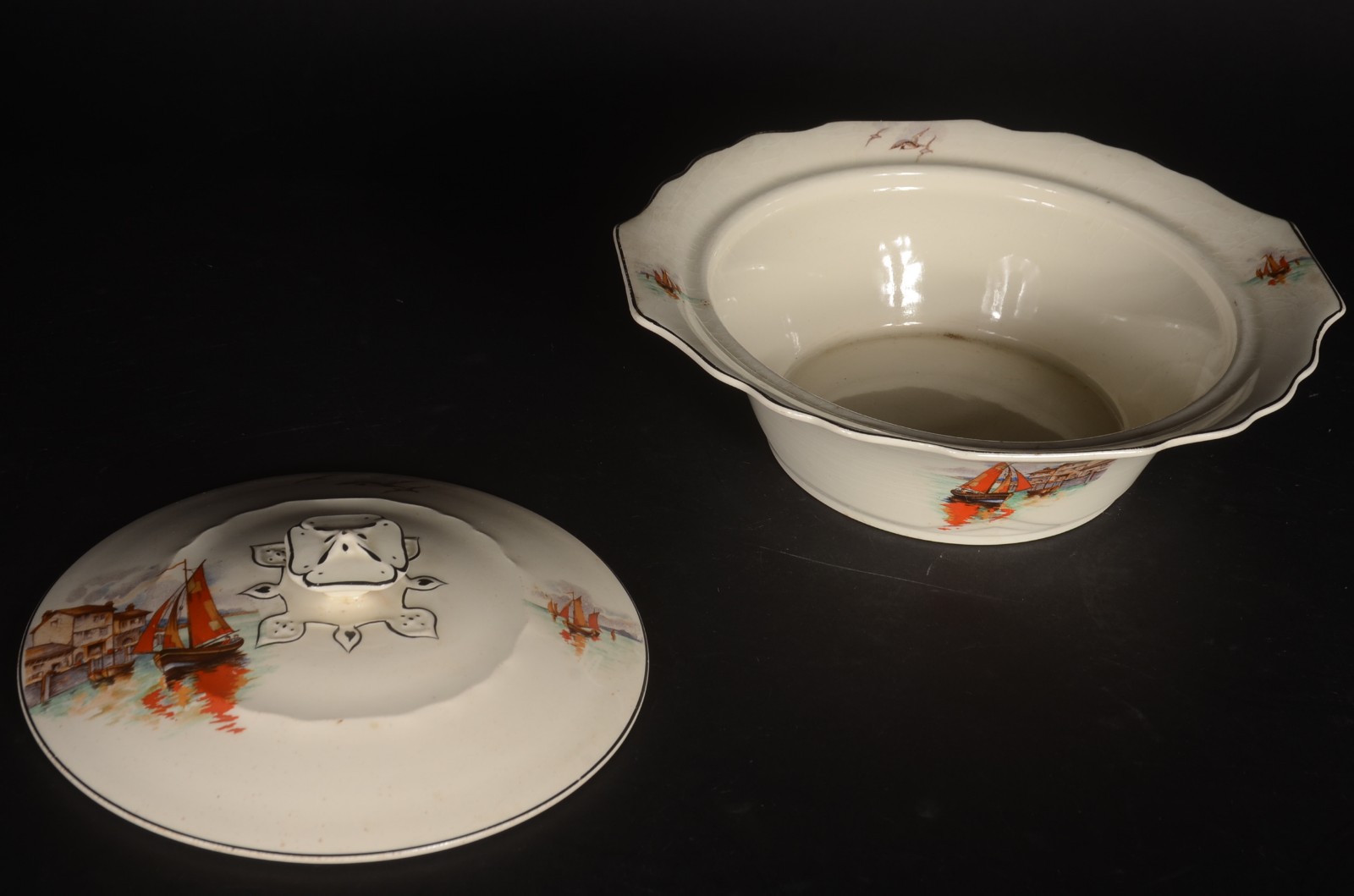 Serviço de jantar de faiança inglesa Myott, Staffordshire, decorados... - foto 7 de 9