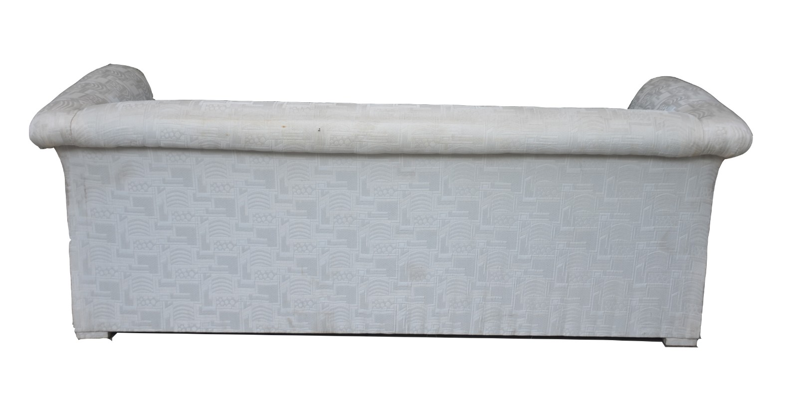 Sofá para tres lugares estofado e forrado em tecido branco. Com... - foto 10 de 10