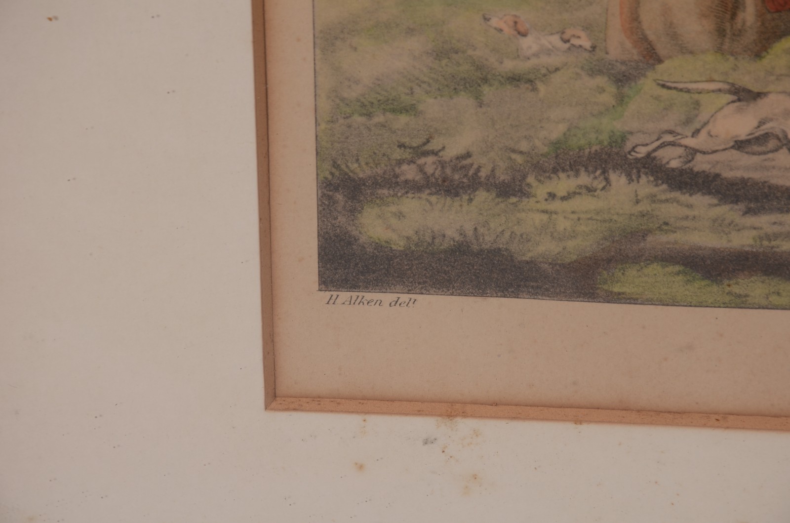 Par de gravuras "Caçada inglesa". Pequenos pontos de fungo. - foto 4 de 6