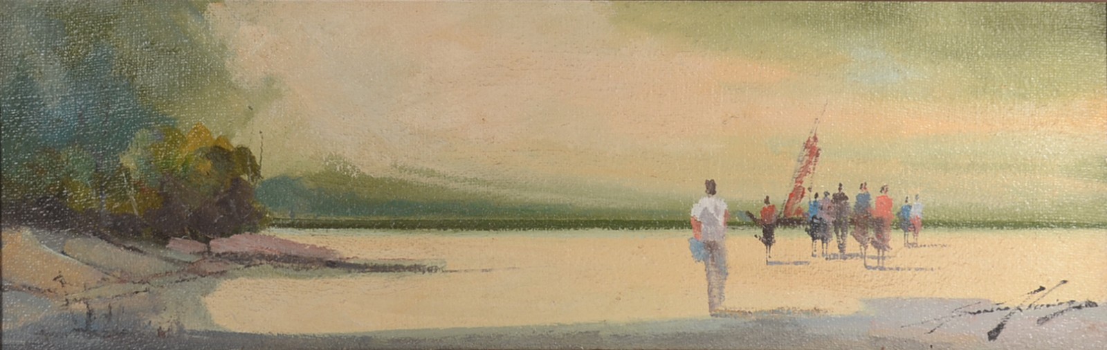 Sansão Pereira (1919-2014), Marinha com figuras - foto 1 de 4