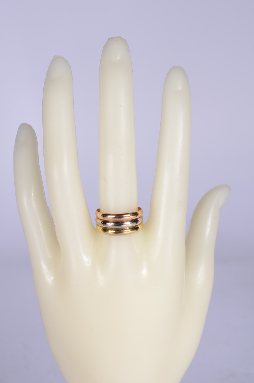 Anel de ouro 18 k., com 2 aros, aro 20/21. (Por motivos de segurança... - foto 3 de 4