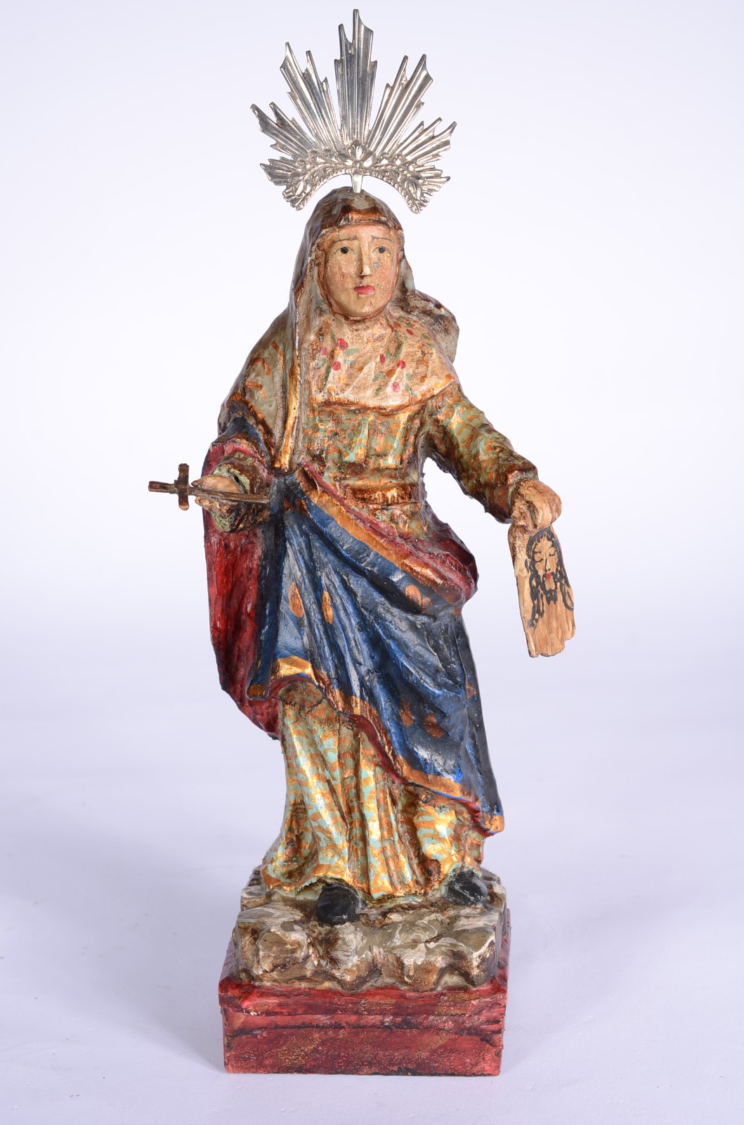 Santa Veronica - Imagem de madeira policromada com resplendor... - foto 1 de 8