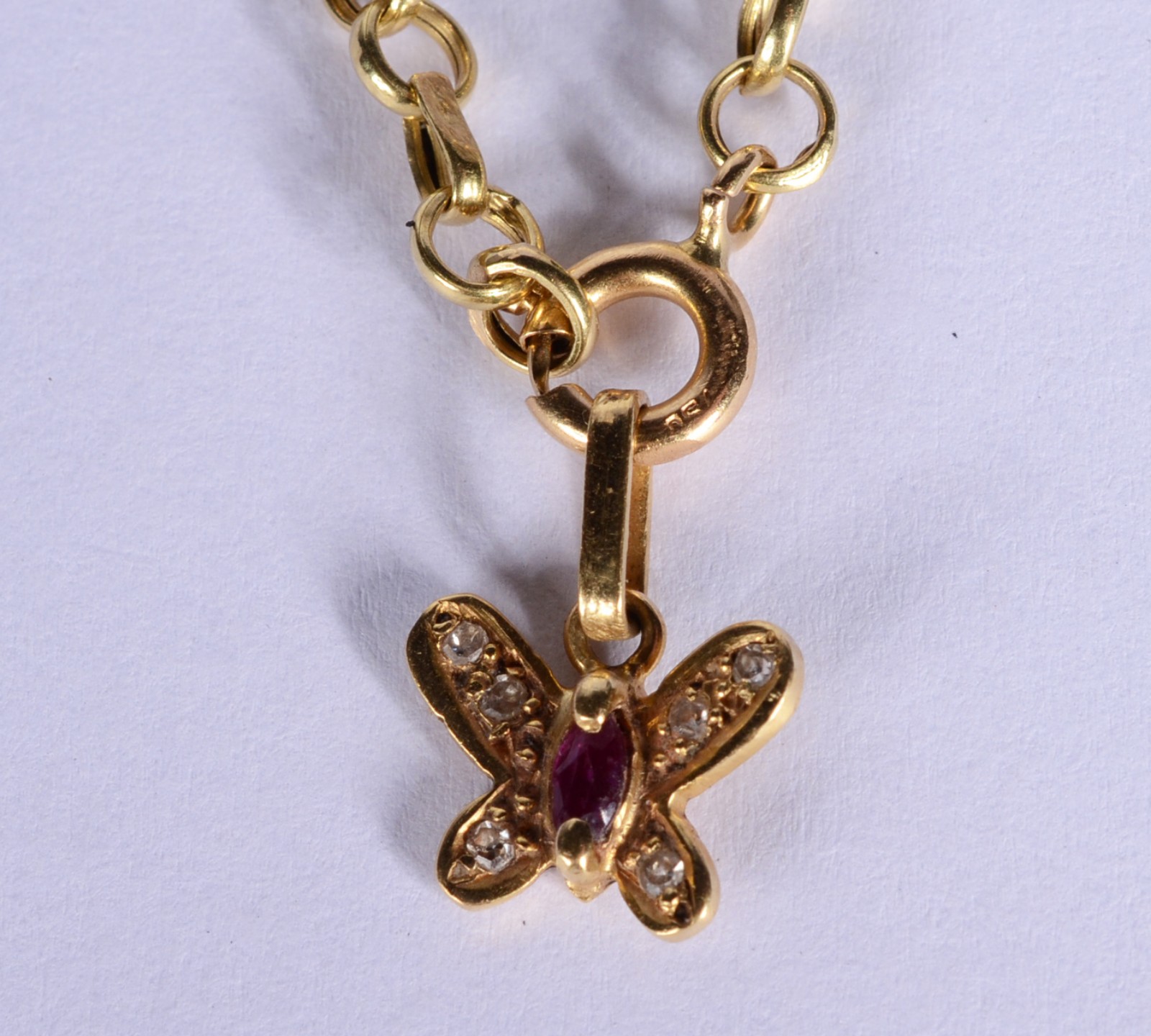 Pulseira de ouro 18 k., contraste 750 mls elós portugueses com... - foto 1 de 4