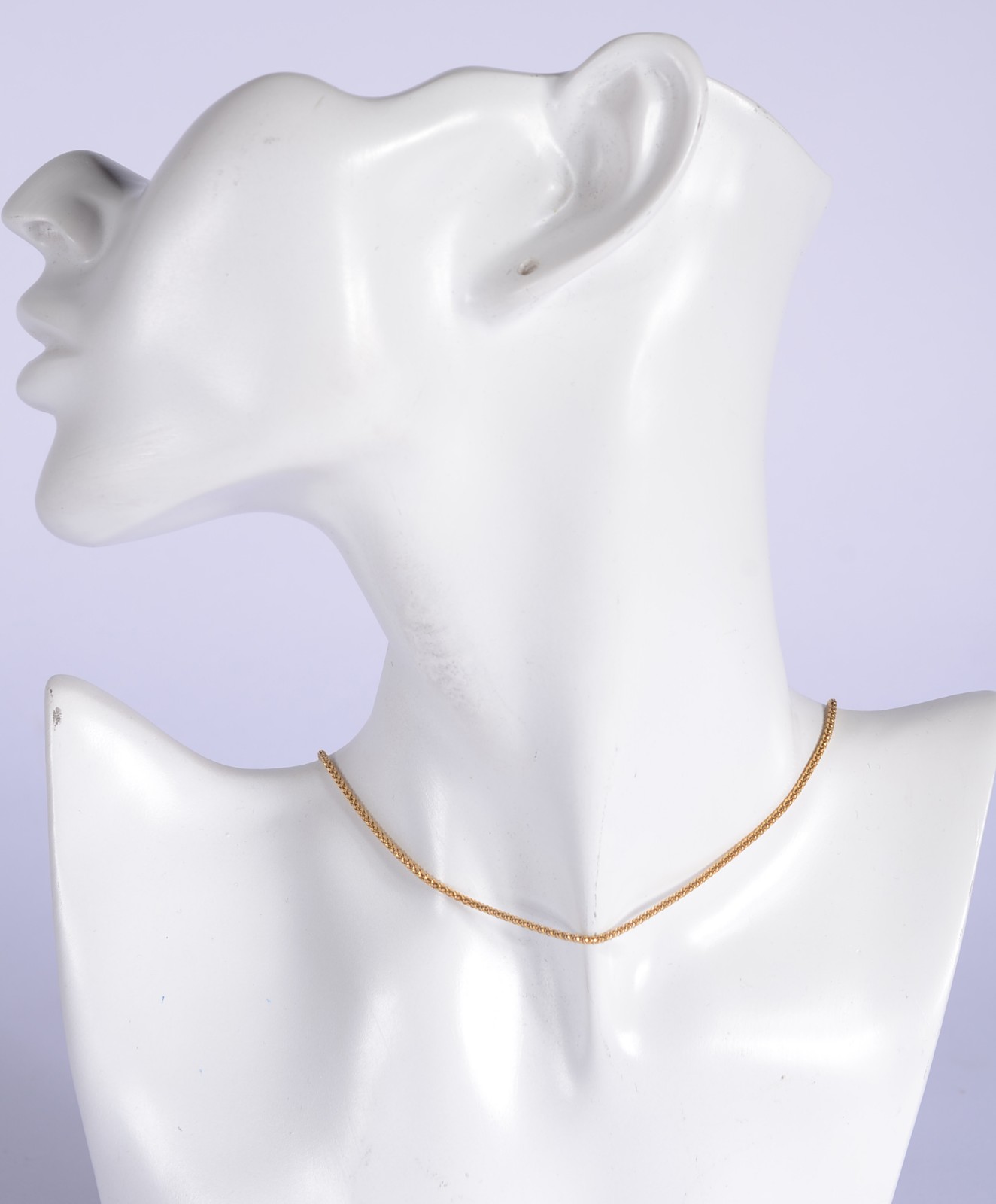 Colar de ouro 18 k., contraste 750 mls, malha com escamas. (Por... - foto 5 de 5