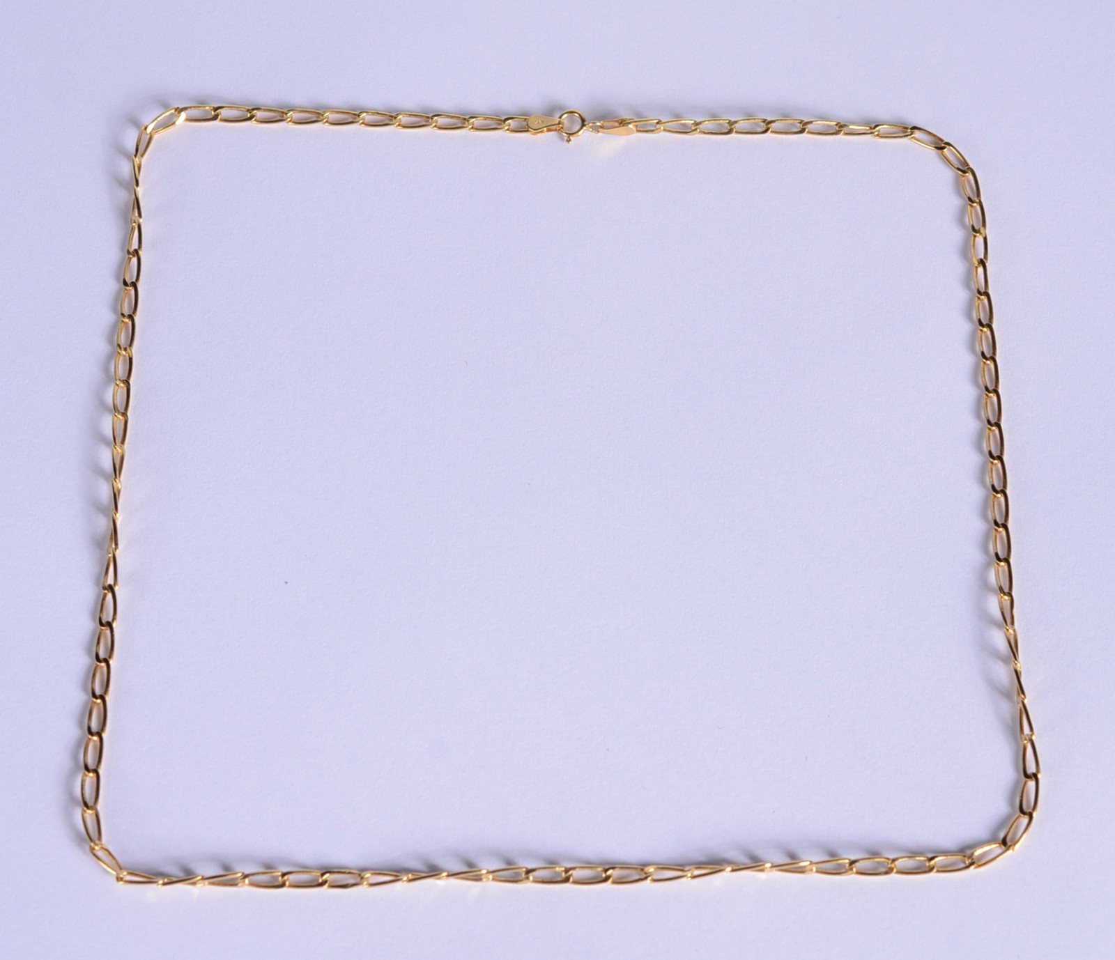 Colar de ouro 18 k., elós grandes. (Por motivos de segurança a peça... - foto 2 de 5
