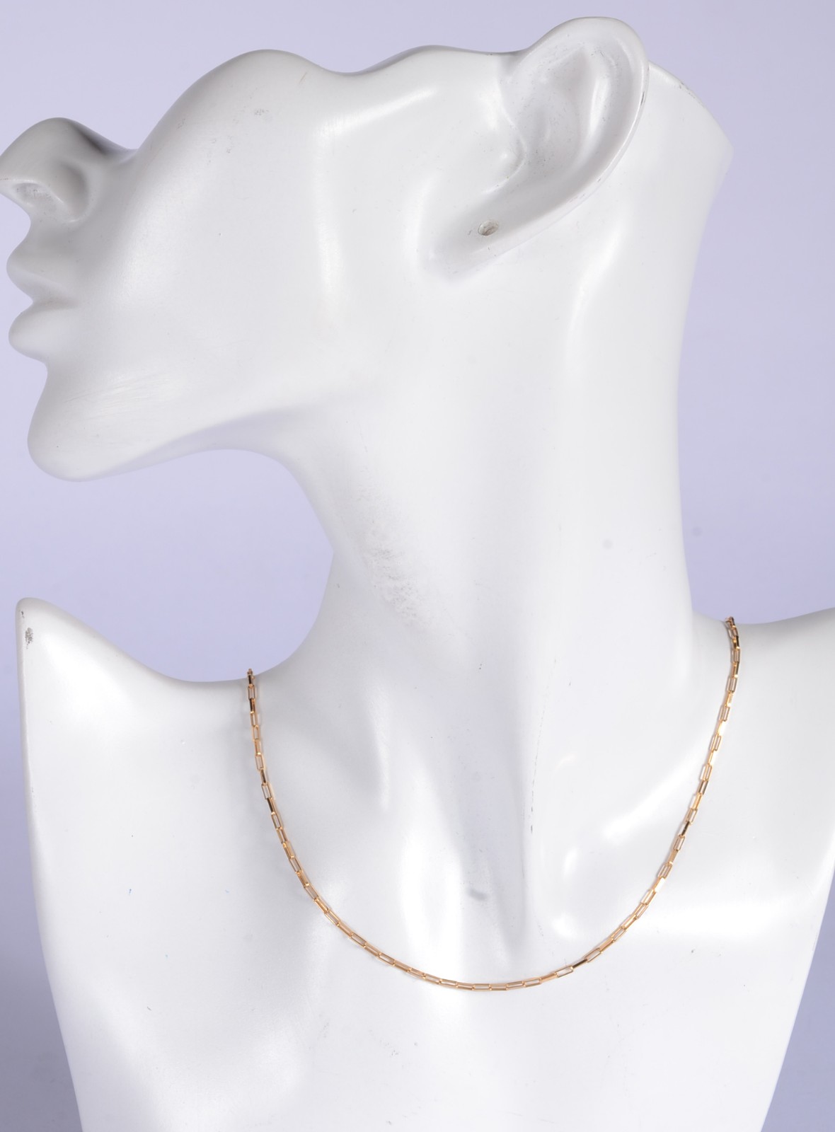 Colar de ouro 18 k., contraste 750 mls com elos vazados, fecho... - foto 5 de 5